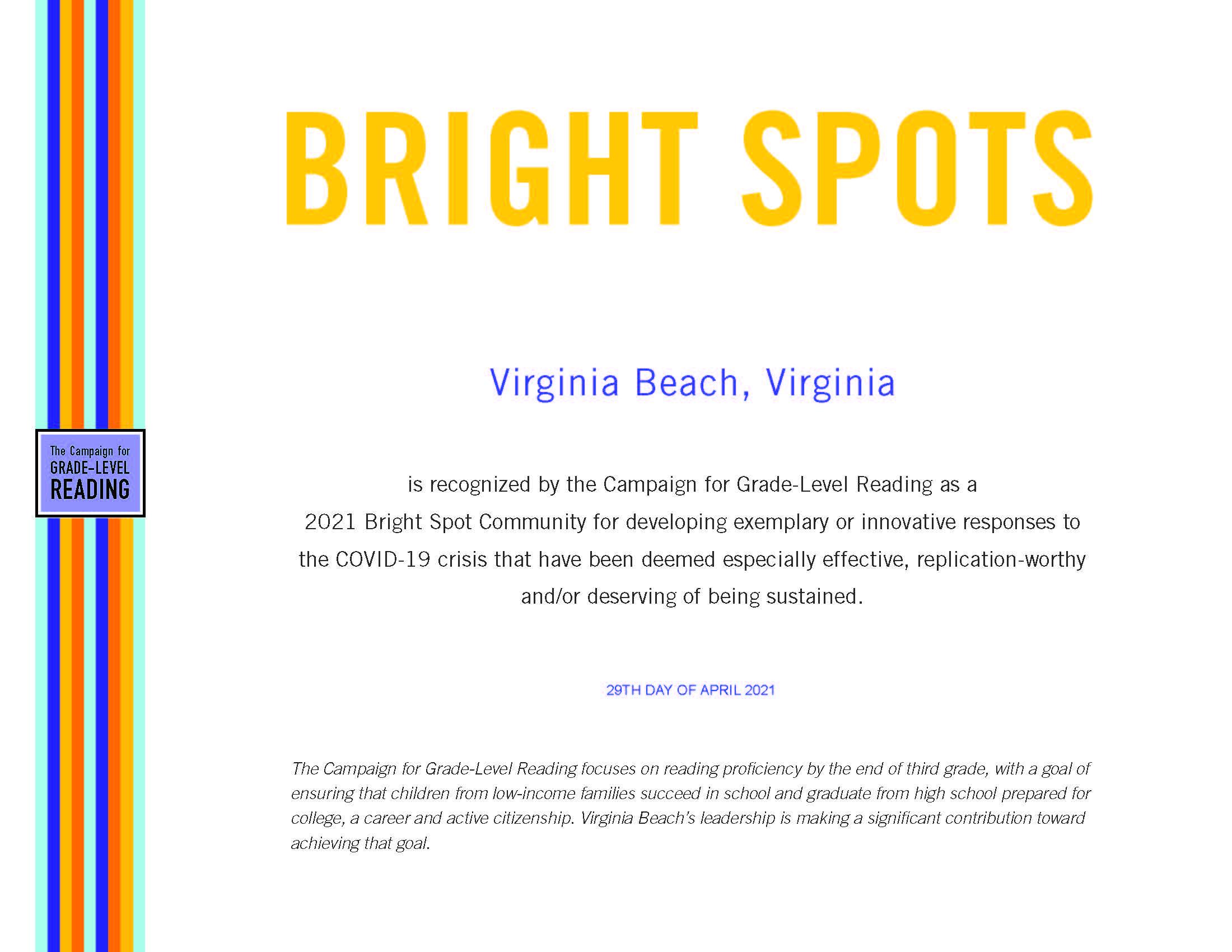 2021 Bright Spot - Virginia Beach